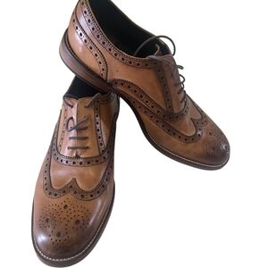 Russell & Bromley Men’s Brown Wingtip Brogue Derby Shoes Oxfords Men’s Sz 10.5